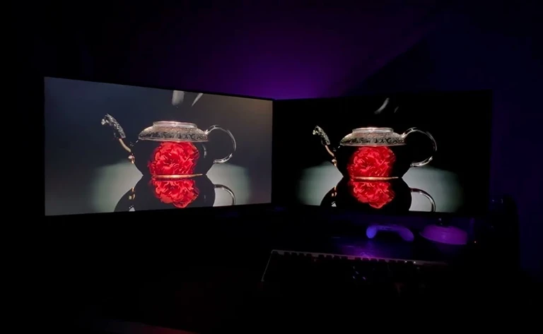 مقایسه رنگ مشکی در OLED و LED