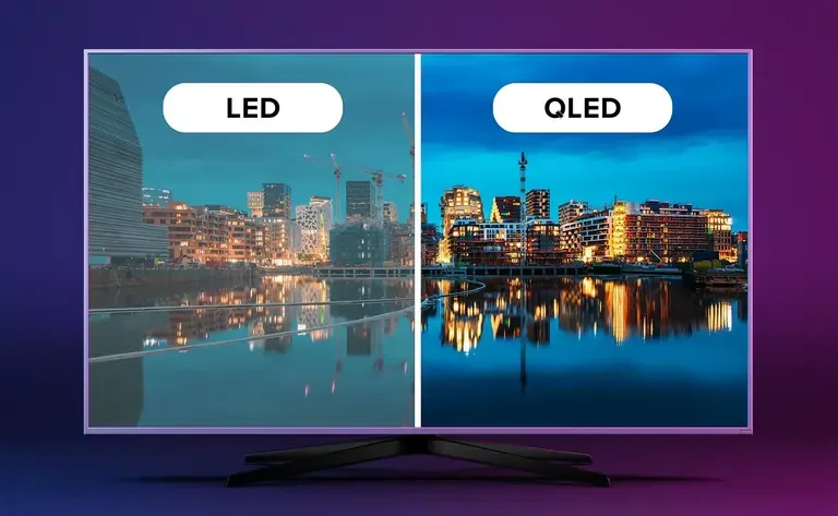 تفاوت کیفیت تصویر QLED و LED