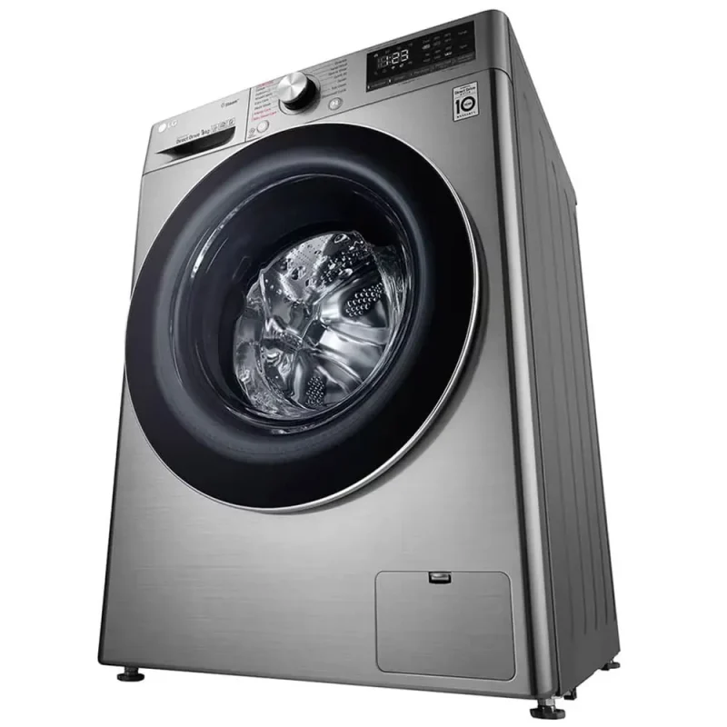 ماشین لباسشویی 9 کیلوگرم اتوماتیک ال جی نقره ای مدل F4R5VYG0W