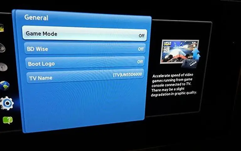 فعال کردن Game Mode در تلویزیون