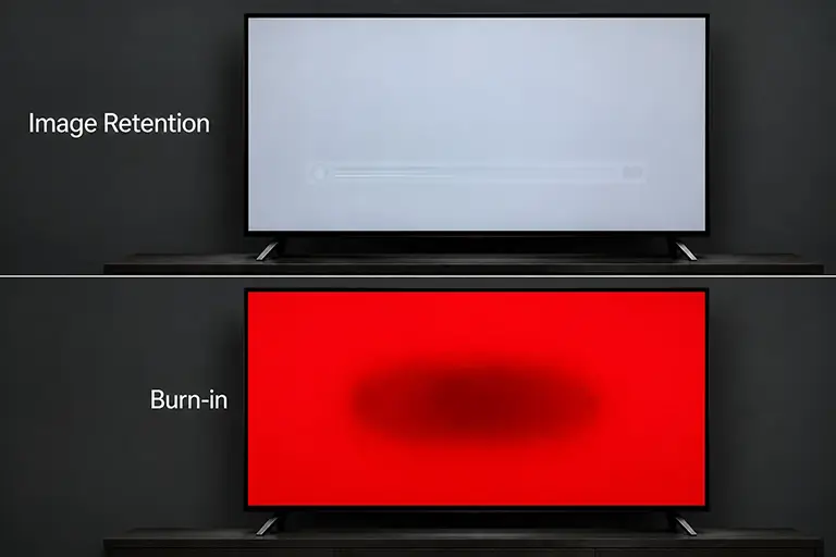 تفاوت Image Retention و Burn-in در OLED